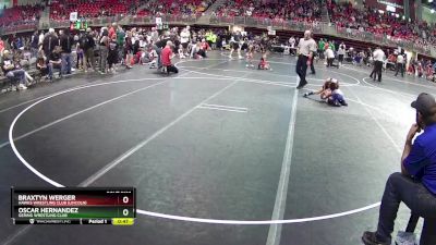 75 lbs Champ. Round 2 - Oscar Hernandez, Gering Wrestling Club vs Braxtyn Werger, Hawks Wrestling Club (Lincoln)