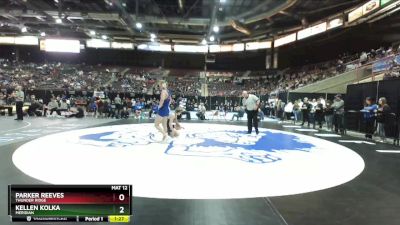 5A 132 lbs Quarterfinal - Parker Reeves, Thunder Ridge vs Kellen Kolka, Meridian