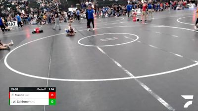 79-86 lbs Semifinal - Weston Schirmer, Ravenna Bluejays Wrestling vs Cruz Mason, Broken Bow Wrestling Club