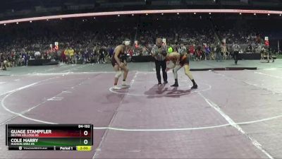 D4-132 lbs Quarterfinal - Cole Marry, Hudson Area HS vs Guage Stampfler, Delton Kellogg HS