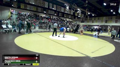 150 lbs Cons. Round 3 - Gavyn Hogan, Temecula Valley vs Francisco Oros, JW North