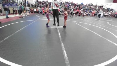 54-58 lbs Rr Rnd 1 - Jaymee Reyes, Perry Wrestling Academy vs Juliette Rosas 2, OKC Saints Wrestling