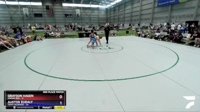 145 lbs Placement Matches (8 Team) - Grayson Hagen, Kansas Red vs Auston Eudaly, Team Colorado