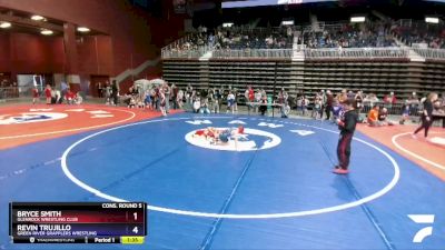 77 lbs Cons. Round 5 - Bryce Smith, Glenrock Wrestling Club vs Revin Trujillo, Green River Grapplers Wrestling