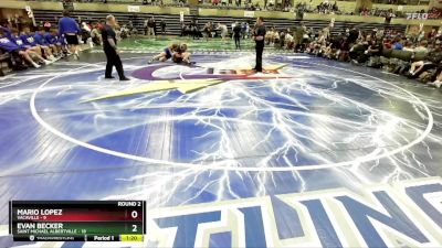 285 lbs Round 2 (4 Team) - Evan Becker, Saint Michael Albertville vs Mario Lopez, Vacaville