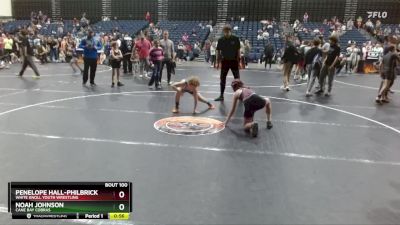 105 lbs 3rd Place Match - Noah Johnson, Cane Bay Cobras vs Penelope Hall-Philbrick, White Knoll Youth Wrestling