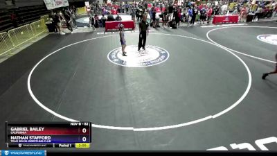 82 lbs Round 2 - Gabriel Bailey, California vs Nathan Stafford, Team Selma Wrestling Club