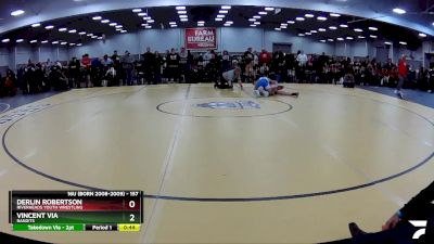 157 lbs Cons. Round 3 - Derlin Robertson, Riverheads Youth Wrestling vs Vincent Via, Bandits