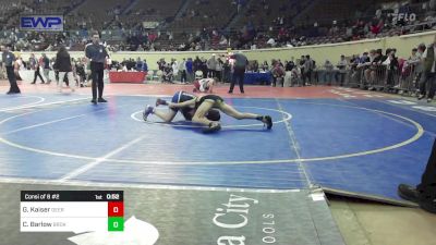 92 lbs Consi Of 8 #2 - Grady Kaiser, Deer Creek vs Caleb Barlow, Broken Arrow Junior High