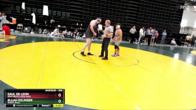 285 lbs Cons. Round 2 - Saul De Leon, New Mexico Highlands vs Elijah Eslinger, Baker (Kan.)