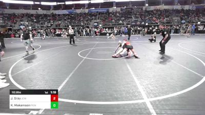 112.9 lbs Quarterfinal - Jauzlyean Gray, Jackson County Wrestling Club vs Kayden Makamson, Pioneer Grappling Academy