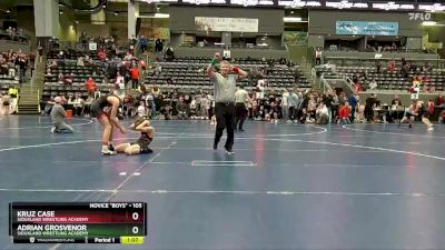 105 lbs Cons. Round 4 - Adrian Grosvenor, Siouxland Wrestling Academy vs Kruz Case, Siouxland Wrestling Academy