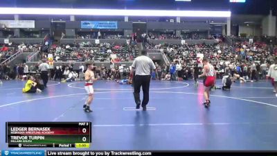 85 lbs Cons. Round 2 - Ledger Bernasek, Nebraska Wrestling Academy vs Trevor Turpin, Millard South