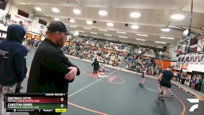 71 lbs Champ. Round 1 - Cheston Kimes, Thermopolis Wrestling Club vs Dietrich Otto, Greybull Basin Athletic Club