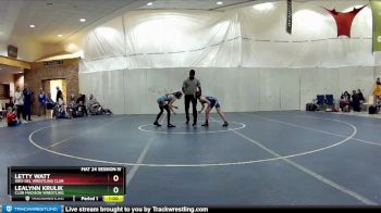 85 lbs Round 2 - Letty Watt, Wes-del Wrestling Club vs Lealynn Krulik, Club Madison Wrestling