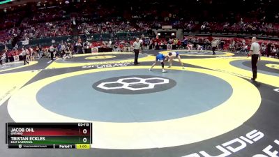 D2-113 lbs Quarterfinal - Tristan Eckles, East Liverpool vs Jacob Ohl, Ontario