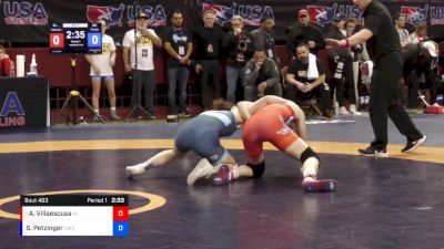 53 lbs Cons. Semi - Areana Villaescusa, Army (WCAP) vs Sydney Petzinger, Cardinal Wrestling Club