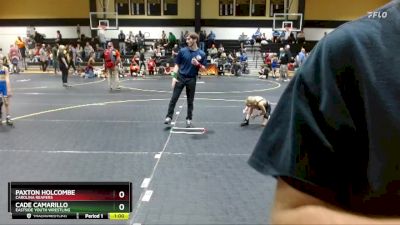 55 lbs Round 5 - Cade Camarillo, Eastside Youth Wrestling vs Paxton Holcombe, Carolina Reapers