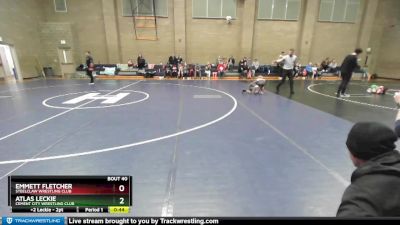 56 lbs Quarterfinal - Atlas Leckie, Cement City Wrestling Club vs Emmett Fletcher, Steelclaw Wrestling Club