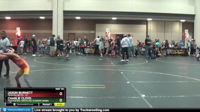 60 lbs Round 3 (6 Team) - Jaxon Burnett, Team Palmetto vs Charlie Cloyd, Contenders Wrestling Academy Green