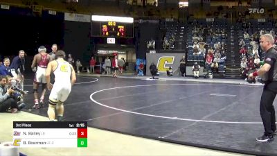 133 lbs 3rd Place - Nasir Bailey, Little Rock vs Blake Boarman, Chattanooga