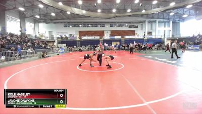 110 lbs Round 1 (3 Team) - Kole Haseley, Starpoint HS vs Javone Dawkins, Cicero-No.Syracuse HS