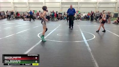 72 lbs Quarterfinals (8 Team) - Paul Regalbuto, NOVA Wrestling Club vs Deacon Vandyke, Wrestling Mill