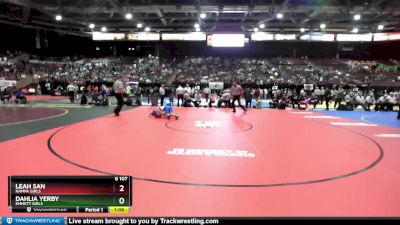 G 107 lbs Quarterfinal - Leah San, Nampa Girls vs Dahlia Yerby, Emmett Girls