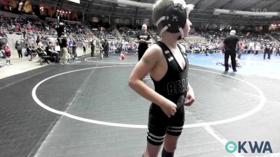 55 lbs Round Of 32 - Trey Kirk, Chickasha Youth Wrestling vs Emmett Marr, Newkirk Takedown Cub