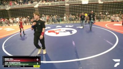 77 lbs Champ. Round 1 - Reid Hill, WR Wildcats Wrestling vs Coy Robertson, High Plains Thunder Wrestling Club