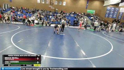 85 lbs Semifinal - Brock Revell, Sons Of Atlas vs Colt Hanssen, Wasatch