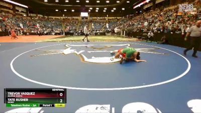 6A-150 lbs Semifinal - Tate Rusher, Derby vs Trevor Vasquez, Olathe North