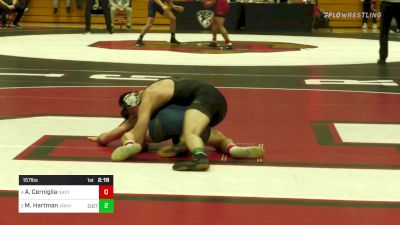 157 lbs Quarterfinal - Andrew Cerniglia, Navy vs Markus Hartman, Army