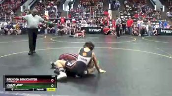 129 lbs Quarterfinals (8 Team) - Brenden Benschoter, Clinton vs Owen Loop, Hudson