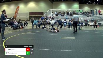 70 lbs Round 1 (6 Team) - Luke Main, Michigan Matcats vs Easton Thomas, Contenders WA Green