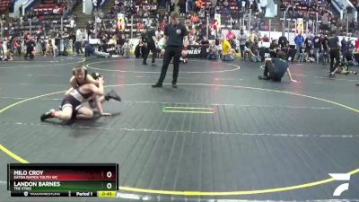 82 lbs Cons. Round 2 - Landon Barnes, The Sting vs Milo Croy, Eaton Rapids Youth WC