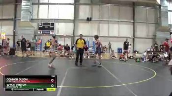 130 lbs Round 3 (6 Team) - Connor Olson, Elite Athletic Club DZ vs Wyatt Hinton, Death Squad