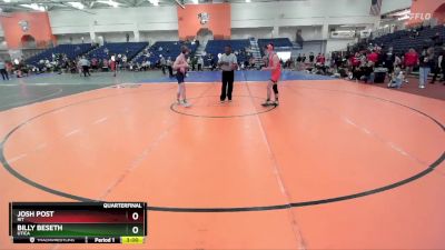 141 lbs Quarterfinal - Josh Post, RIT vs Billy Beseth, Utica