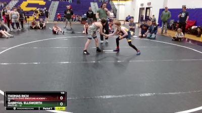 115 lbs Round 2 (6 Team) - Thomas Rich, Palmetto State Wrestling Academy vs Gabryial Ellsworth, Grizzlies