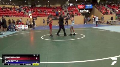 97 lbs Champ. Round 1 - Dawson Eakins, OK vs Isaiah Tuttle, NE