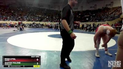 3A-215 lbs Quarterfinal - Ryan Lytal, Hinton vs Easton Malone, Barnsdall