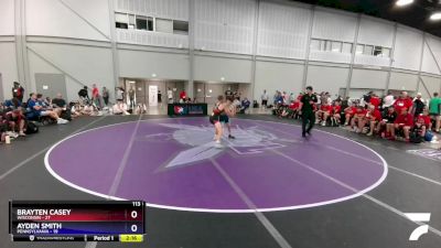 113 lbs Semis & 3rd Wb (16 Team) - Brayten Casey, Wisconsin vs Ayden Smith, Pennsylvania