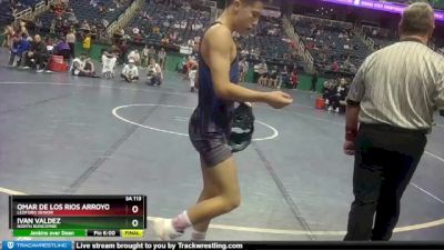 3A 113 lbs Champ. Round 1 - Ivan Valdez, North Buncombe vs Omar De Los Rios Arroyo, Ledford Senior