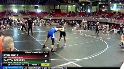 132 lbs Semifinal - Easton Folkers, Iron Hawk Wrestling Academy vs Ryan Arkle, MWC Wrestling Academy