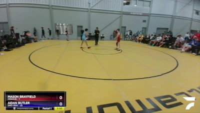 100 lbs Round 3 (8 Team) - Mason Brayfield, Missouri vs Aidan Butler, Ohio Gray