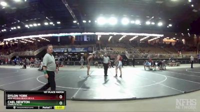 2A 220 lbs 1st Place Match - Cael Newton, Charlotte Hs vs Dylon York, New Smyrna Beach Sr H S