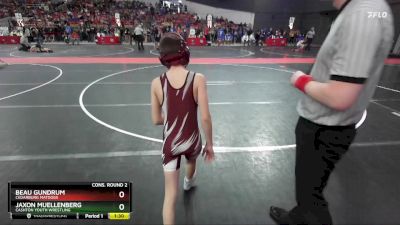 90 lbs Cons. Round 2 - JAXON MUELLENBERG, Cashton Youth Wrestling vs Beau Gundrum, Cedarburg Matdogs