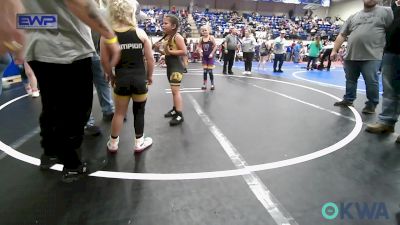 75 lbs Rr Rnd 2 - Madalynn Turman, Vian Wrestling Club vs Carley Clapp, Wyandotte Youth Wrestling