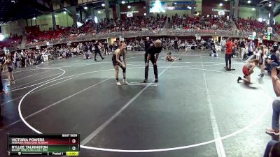 126 lbs Quarterfinal - Victoria Powers, Nebraska Wrestling Academy vs Ryllee Talkington, Rocket Wrestling Club / RWC