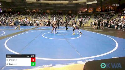 82 lbs Round Of 16 - Cara Crelia, Elgin Wrestling vs Justice Davis, Lady Outlaw Wrestling Academy